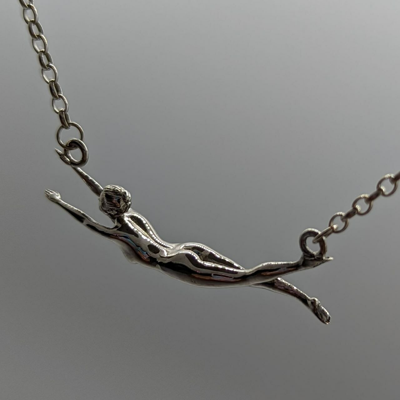 Pilates Goddess Silver Necklace